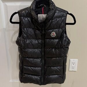 Moncler Shiny Black Quilted Vest